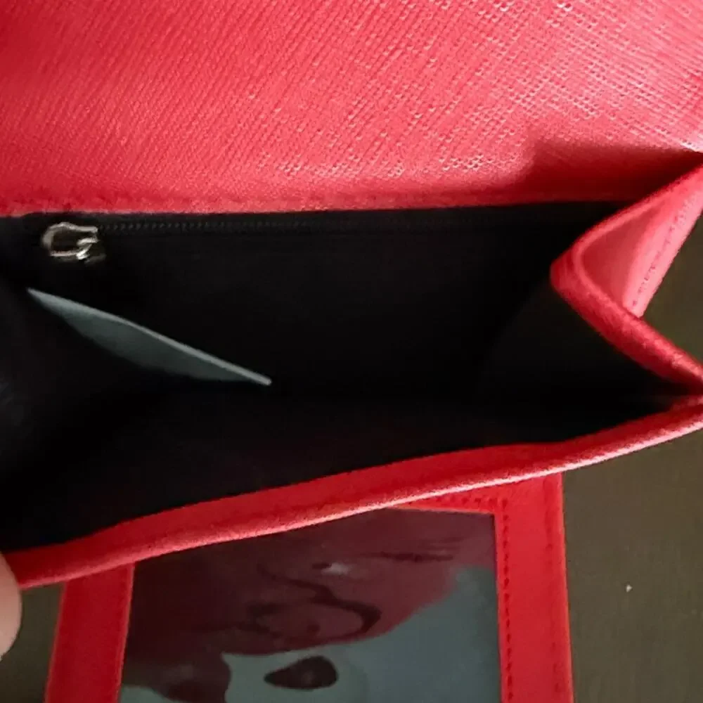 Steve Madden Red Wristlet Wallet with Silver Accents
